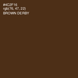 #4C2F16 - Brown Derby Color Image